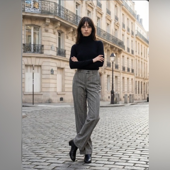 J. Crew Pants - J Crew Italian Wool Herringbone Wide Leg Pants Trousers